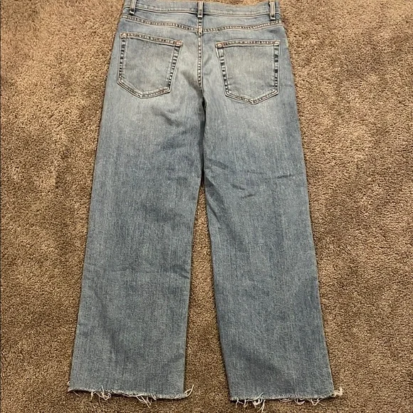 ASKK NY Blue Cropped Straight Leg Jeans size 8 - Picture 7 of 14